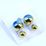 Simulated Pearl Double Side Stud Earrings