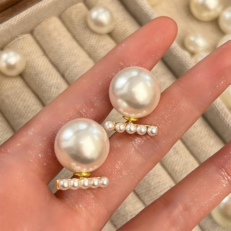 South Korea Pearl Earrings for Women, Daily Work Accessories