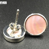 Abalone Mother of Pearl Round Stud Earrings WB718
