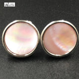Abalone Mother of Pearl Round Stud Earrings WB718