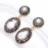 Bohemia Natural Freshwater Pearl Stud Earrings