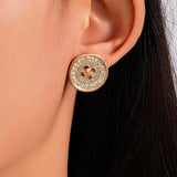 Charming Colorful Pearl Stud Earrings for Women Girls