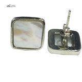 Zealand Abalone & Mother of pearl Shell Square Art Stud Earring