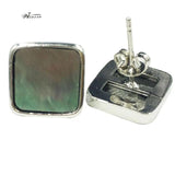 Zealand Abalone & Mother of pearl Shell Square Art Stud Earring