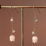 Pearl Lily of the Valley Long Earrings