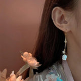 Pearl Lily of the Valley Long Earrings