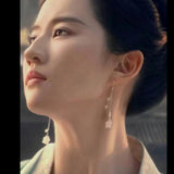 Pearl Lily of the Valley Long Earrings