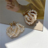 Baroque Pearl Earrings Wedding Accessories