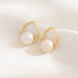 18K Plated Stainless Steel Stud Earrings for Women
