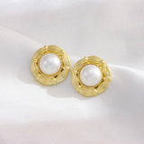 18K Plated Stainless Steel Stud Earrings for Women