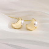 18K Plated Stainless Steel Stud Earrings for Women