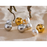 Stainless Steel Pearl Stud Earrings for Women