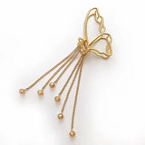 Vintage Tassel Metal Hair Claw Pendant Crab Clips Hairpin for Women