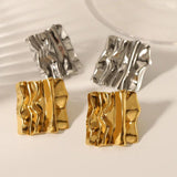 Irregular Wrinkle Stud Earrings Vintage Party Jewelry