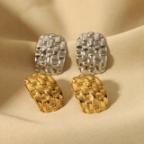 Irregular Wrinkle Stud Earrings Vintage Party Jewelry