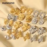 Irregular Wrinkle Stud Earrings Vintage Party Jewelry