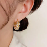 Korean & Japanese Style Pearl Beads Stud Earrings for Women