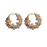 Korean & Japanese Style Pearl Beads Stud Earrings for Women