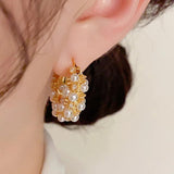 Korean & Japanese Style Pearl Beads Stud Earrings for Women