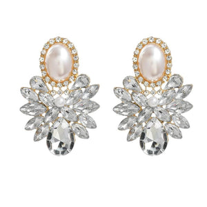 Rhinestone Pearl Earrings for Women