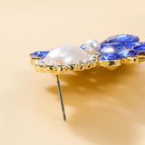 Rhinestone Pearl Earrings for Women