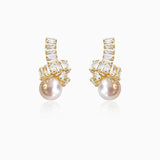 Ethnic Style Knot Pearl Earrings Women's Gift Holiday Jewelry