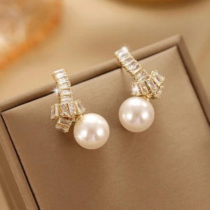 Ethnic Style Knot Pearl Earrings Women's Gift Holiday Jewelry