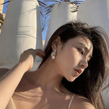Ethnic Style Knot Pearl Earrings Women's Gift Holiday Jewelry
