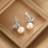 Ethnic Style Knot Pearl Earrings Women's Gift Holiday Jewelry
