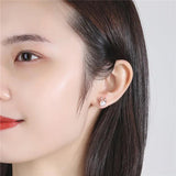 Deer Horn Stud Earrings Reindeer Pearl Christmas Xmas Jewelry