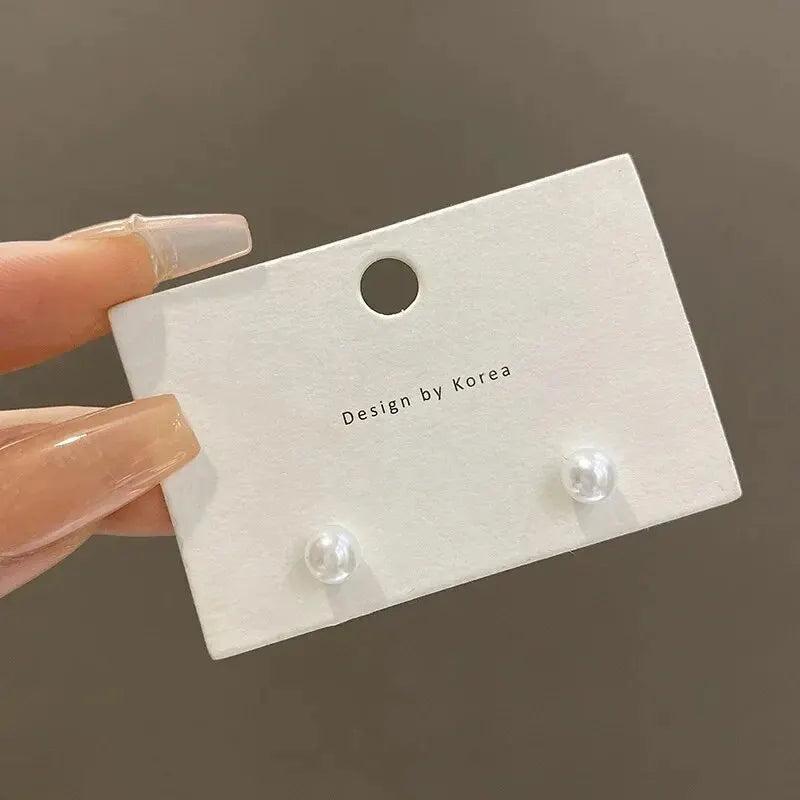 Needle Small Fresh Sweet Style Pearl Earrings Women