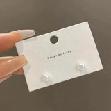 Needle Small Fresh Sweet Style Pearl Earrings Women