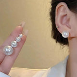 Needle Small Fresh Sweet Style Pearl Earrings Women