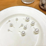 Needle Small Fresh Sweet Style Pearl Earrings Women