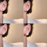 Needle Small Fresh Sweet Style Pearl Earrings Women