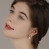 Metal Spork Pearl Earrings Hip-hop Punk Studs