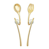 Metal Spork Pearl Earrings Hip-hop Punk Studs
