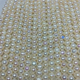 7-8mm Freshwater Pearl Beads Clean Thread Punch Semi-Finished Necklace DIY