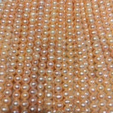 7-8mm Freshwater Pearl Beads Clean Thread Punch Semi-Finished Necklace DIY