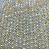 7-8mm Freshwater Pearl Beads Clean Thread Punch Semi-Finished Necklace DIY