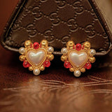 Heart-Shaped Pearl Earrings Women's Fine Jewelry