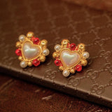 Heart-Shaped Pearl Earrings Women's Fine Jewelry