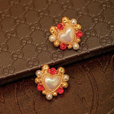Heart-Shaped Pearl Earrings Women's Fine Jewelry