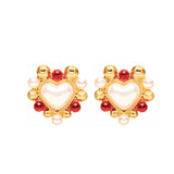 Heart-Shaped Pearl Earrings Women's Fine Jewelry
