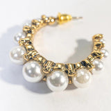 C-Shaped Pearl Earrings 925 Silver Needle Fashionable Gift