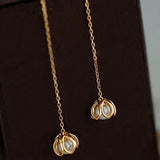 14K Silver Pearl Flower Earrings Wedding Jewelry