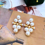 Statement Earrings Pearls Party Jewelry Vintage Accessories Modern