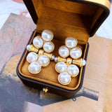 Statement Earrings Pearls Party Jewelry Vintage Accessories Modern
