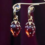 Strawberry Pearl Earrings with 925 Silver Needle French Earrings
