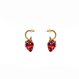 Strawberry Pearl Earrings with 925 Silver Needle French Earrings